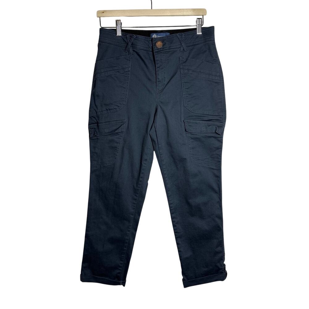 Democracy Ab Solution Cargo Utility Pants Gray Sz 8 High Rise Snap Cuff Stretch